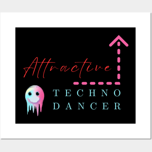 Attractive techno dancer Posters and Art